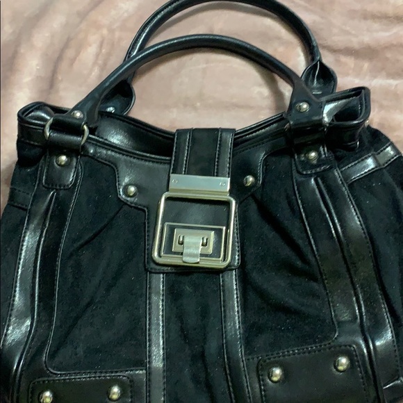 Le Chateau black suede handbag - Picture 1 of 6